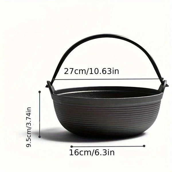 Cast Iron Dutch Oven with Lid - Non-Stick, Thick-Walled, Perfect for Camping, Outdoor Cooking, and Japanese Hot Pot (Nabe) - Ideal for Thanksgiving, Christmas, Halloween, Valentine'S Day, Easter, Camping Gear|Sturdy Handle|Du