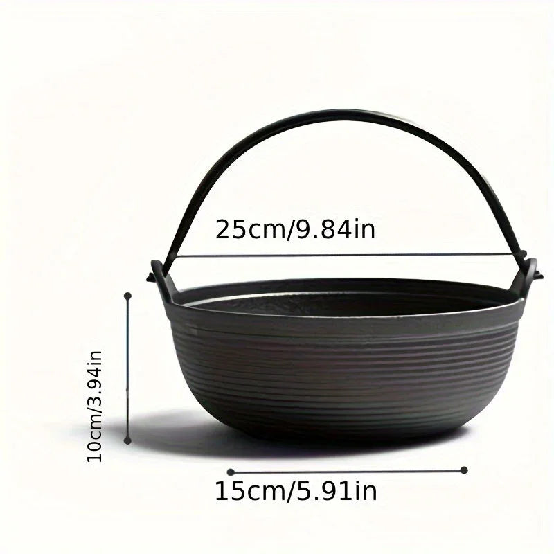 Cast Iron Dutch Oven with Lid - Non-Stick, Thick-Walled, Perfect for Camping, Outdoor Cooking, and Japanese Hot Pot (Nabe) - Ideal for Thanksgiving, Christmas, Halloween, Valentine'S Day, Easter, Camping Gear|Sturdy Handle|Du