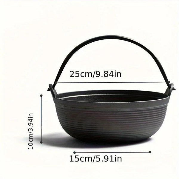 Cast Iron Dutch Oven with Lid - Non-Stick, Thick-Walled, Perfect for Camping, Outdoor Cooking, and Japanese Hot Pot (Nabe) - Ideal for Thanksgiving, Christmas, Halloween, Valentine'S Day, Easter, Camping Gear|Sturdy Handle|Du