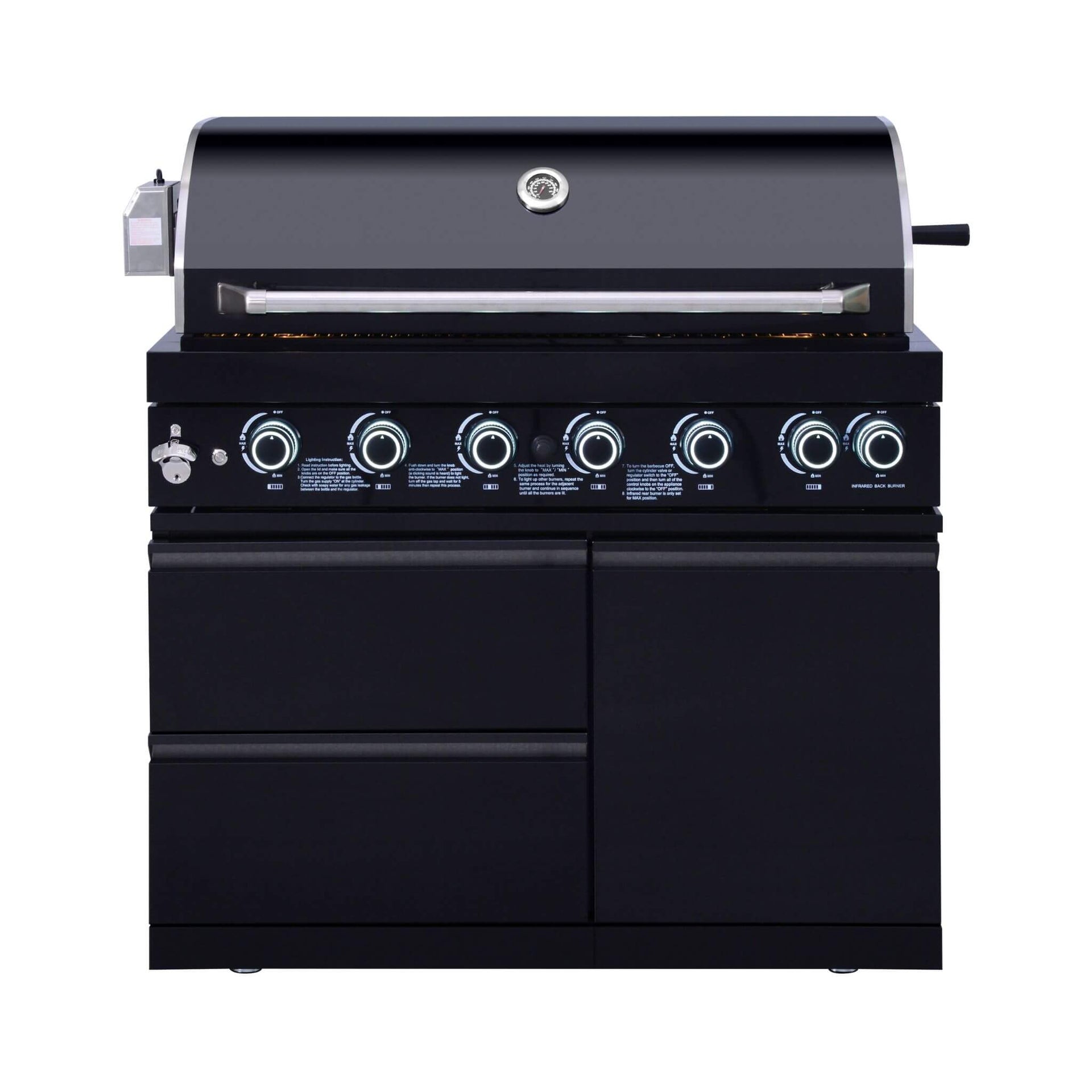 Summit 6-Burner 85000 BTU Liquid Propane Grill Island With Sink And Fridge (SAK59238)