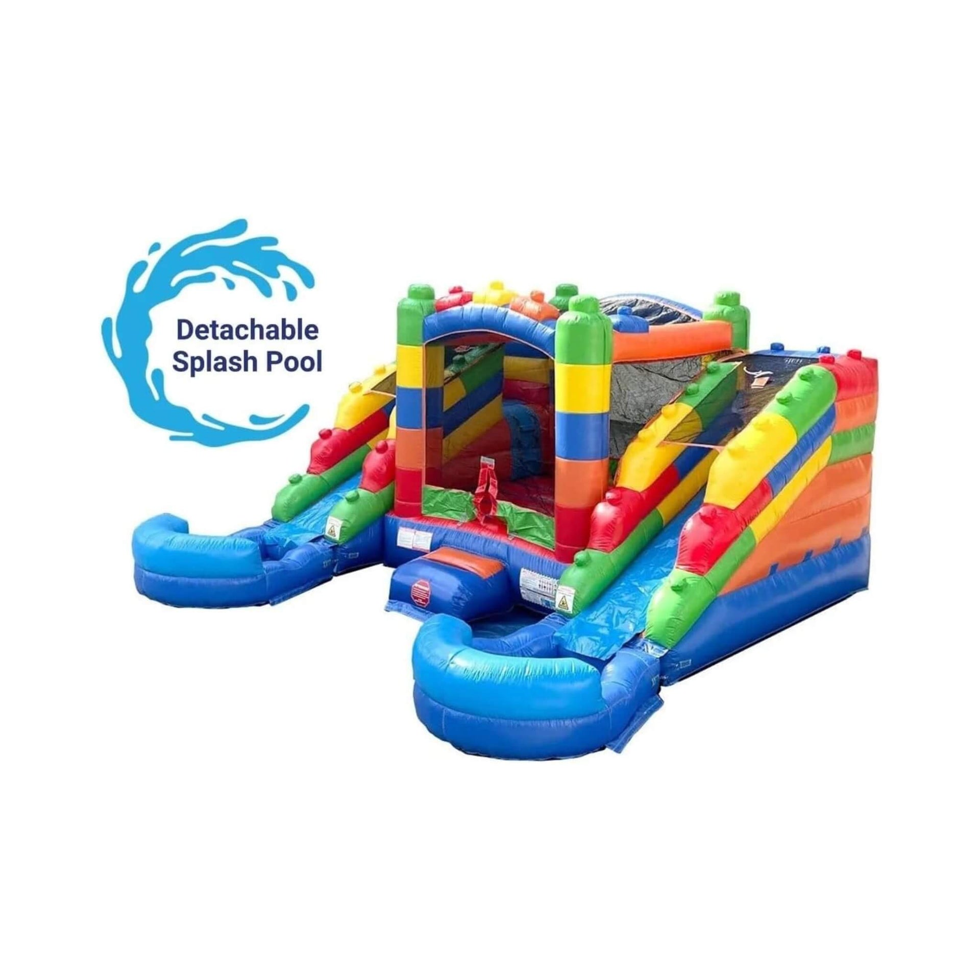 16FT Castle Bounce House With Dual Slides, Blower And Pool Combo (SAK56319)