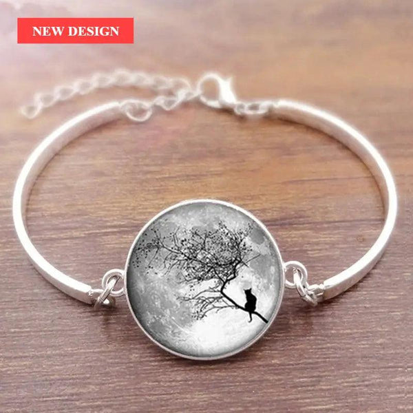 Cat Star Under The Glass Charm Bracelet Convex Plane Photo Handmade Jewelry For Woman And Man Accessories