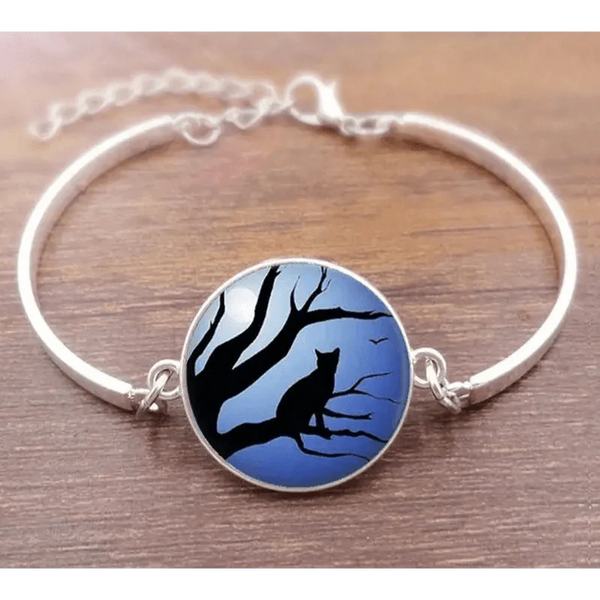 Cat Star Under The Glass Charm Bracelet Convex Plane Photo Handmade Jewelry For Woman And Man Accessories