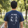 Cat Tricks Unisex Heavy Cotton Pocket Tee - Navy / S
