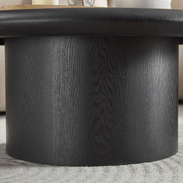 2-Piece Modern Round Coffee Table Set