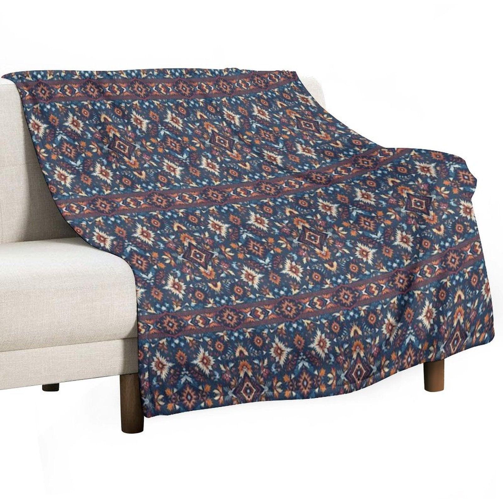 American Indian Fabric Throw Blanket