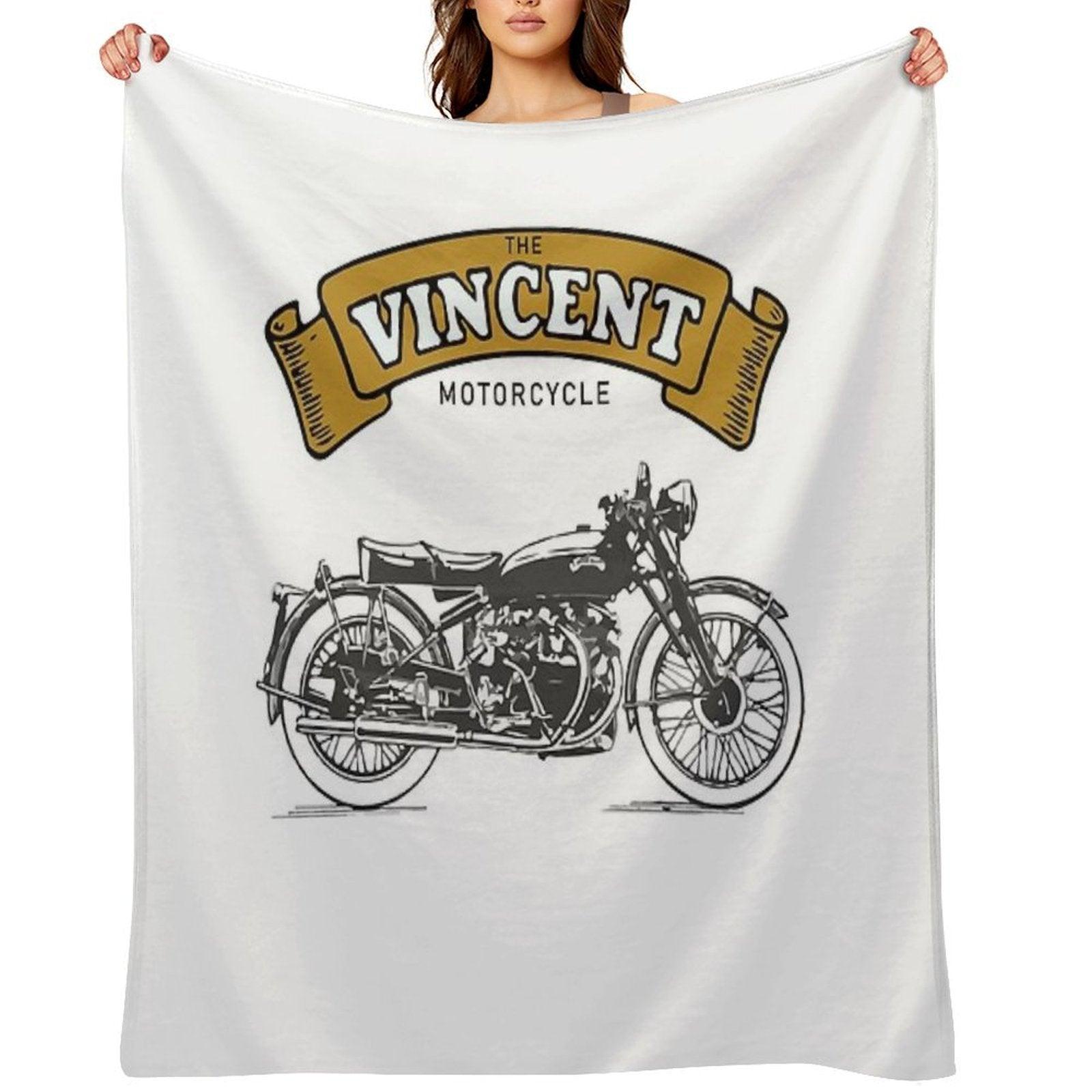 Vincent Rapide Motorcycle Throw Blanket