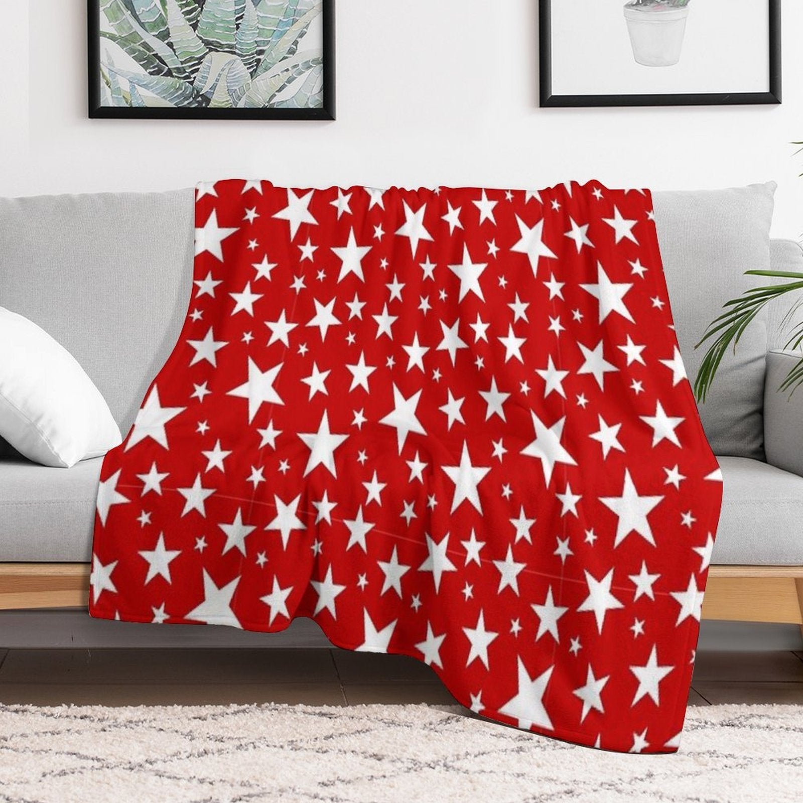Star Pattern Design for Apparel And Home Decor Wrinkle-free Throw Blanket