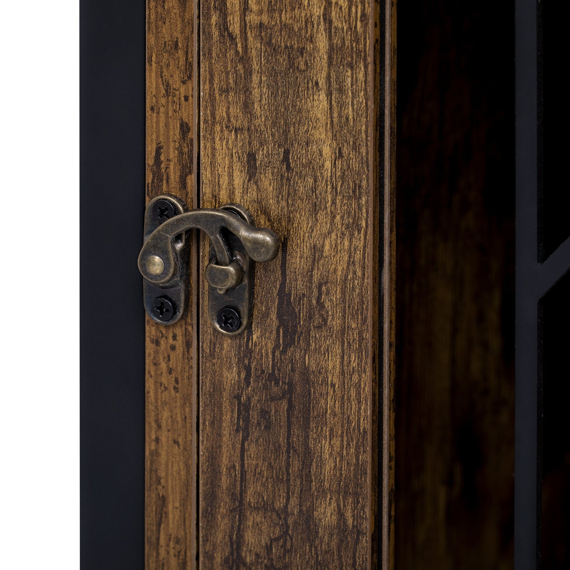 Furniture Style 2 in 1 PET FRIENDLY Dog Crate Composite Desk Hutch in Rustic Brown MDF and Steel