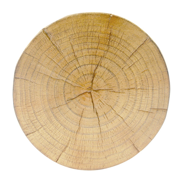 Hollow Design End Table with Wood Like Texture, and Natural Color