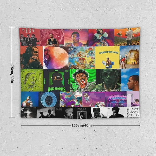 Album Cover Collage Tapestry