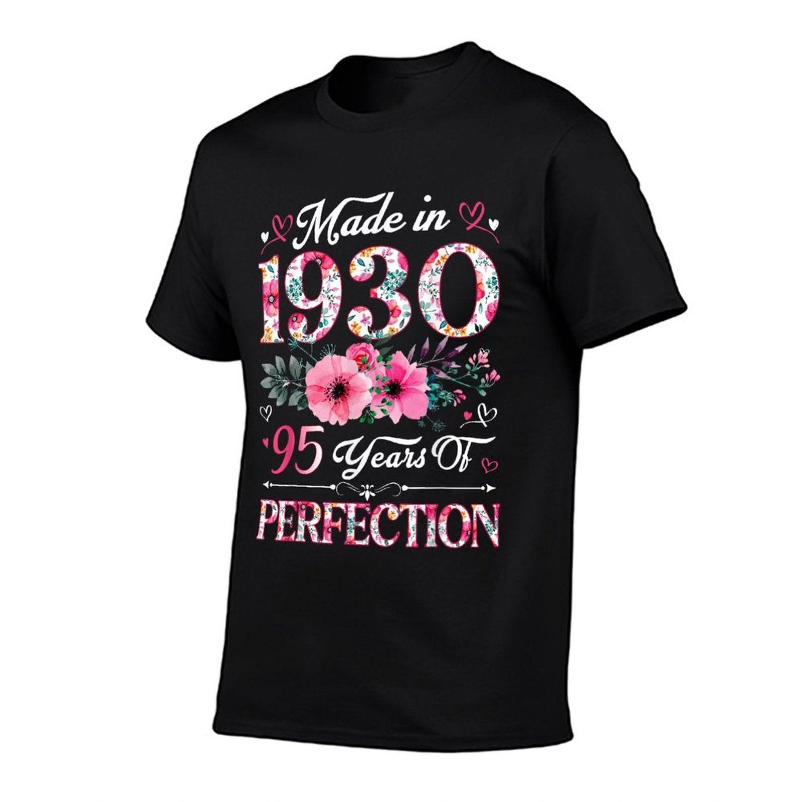 95 Year Old Made In 1930 Floral 95th Birthday Women T-Shirt