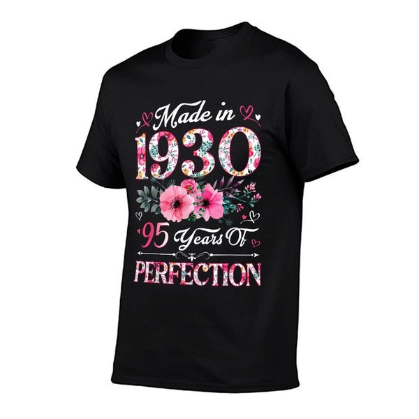 95 Year Old Made In 1930 Floral 95th Birthday Women T-Shirt