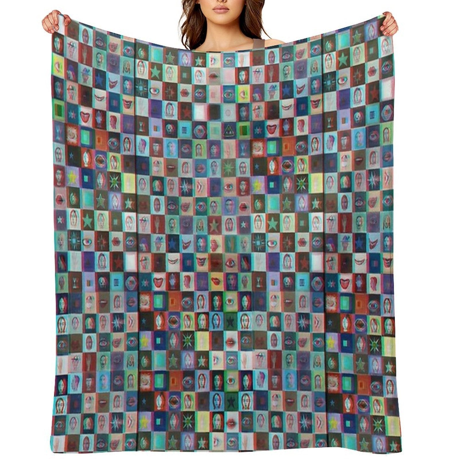 Chessboard Tapiz 3d 2 Shrink-resistant Throw Blanket
