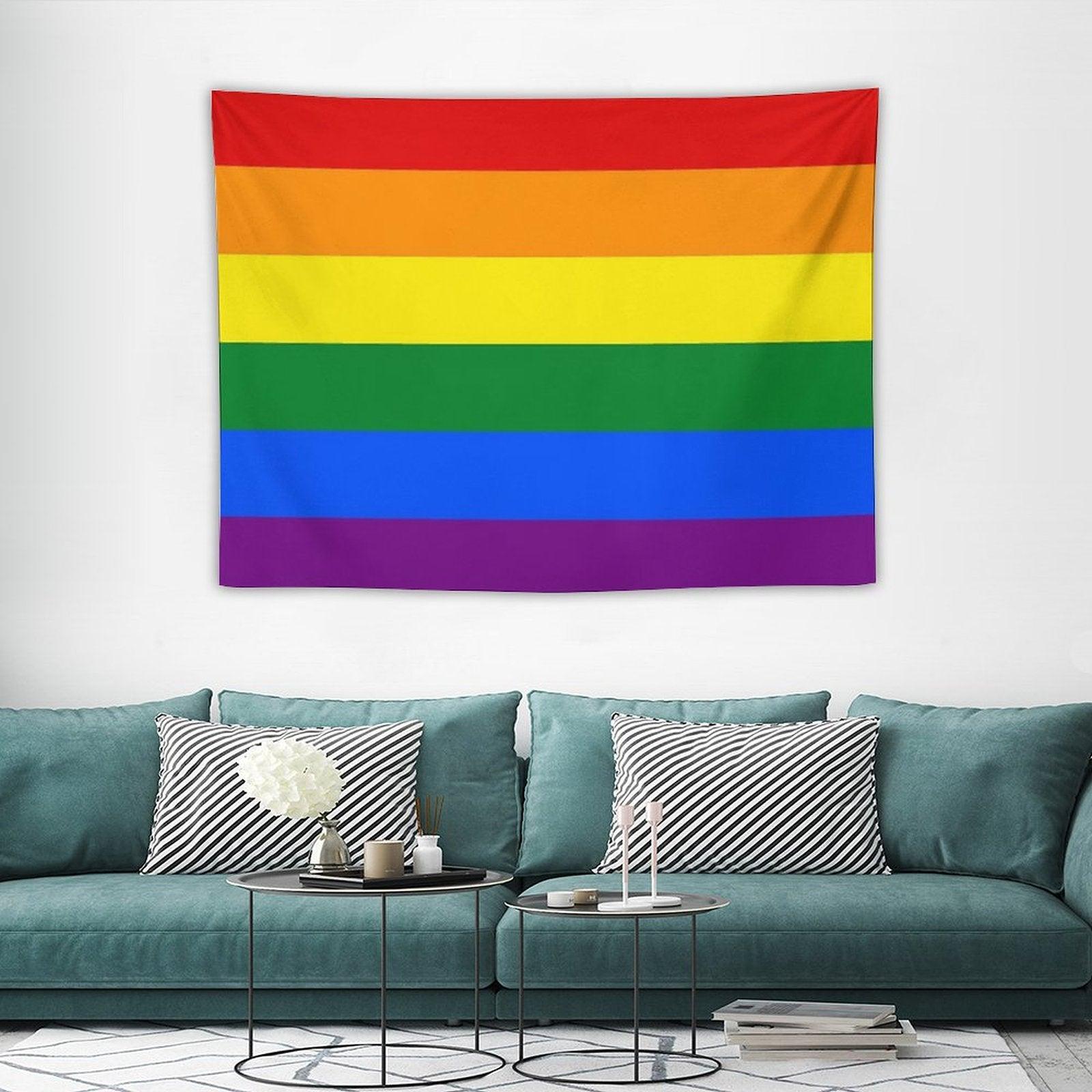 Gay Pride Rainbow Flag Tapestry