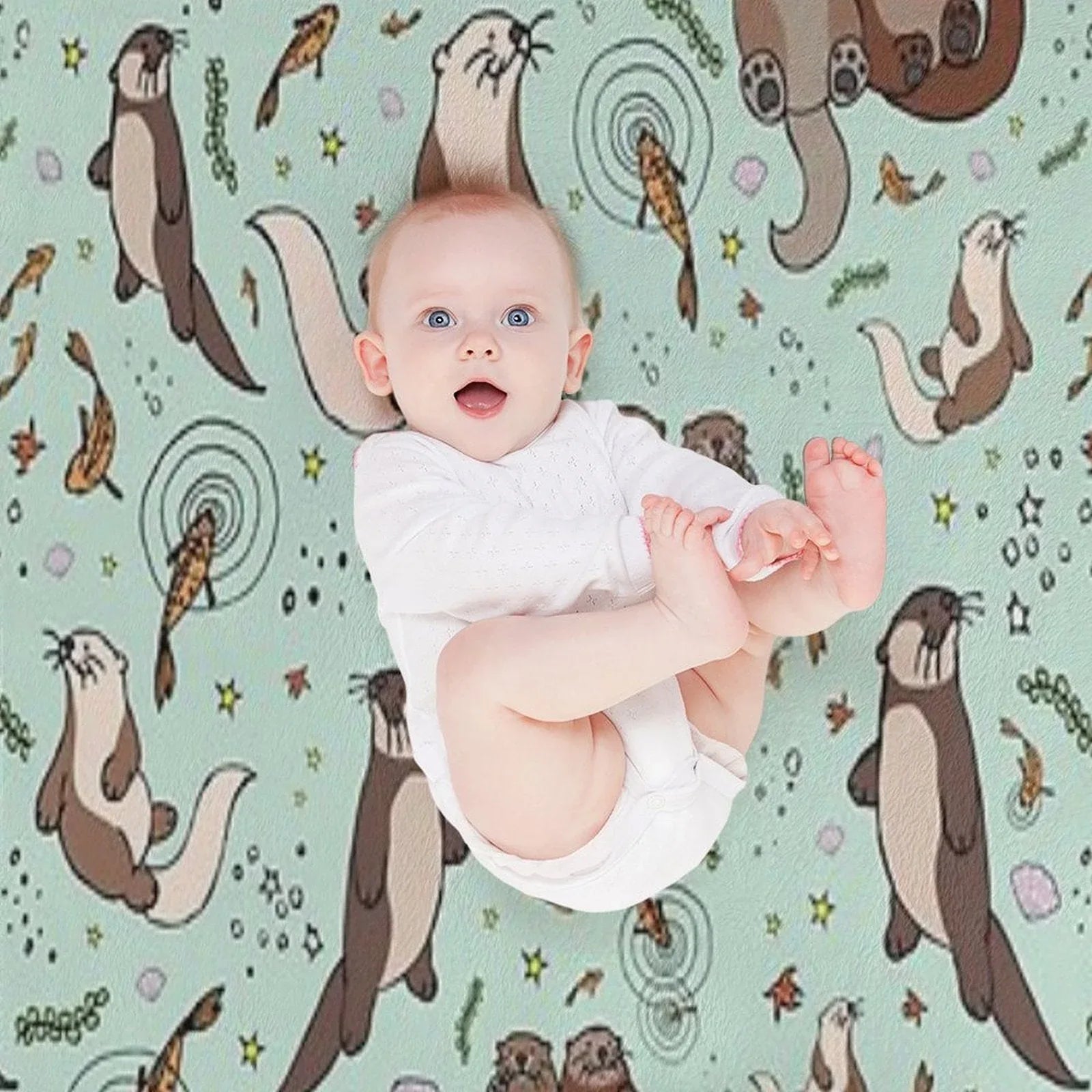 Sea Otters Throw Blanket