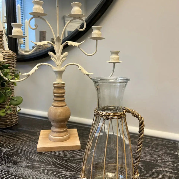 WILLOW WRAPPED GLASS PITCHER VagabondVintage