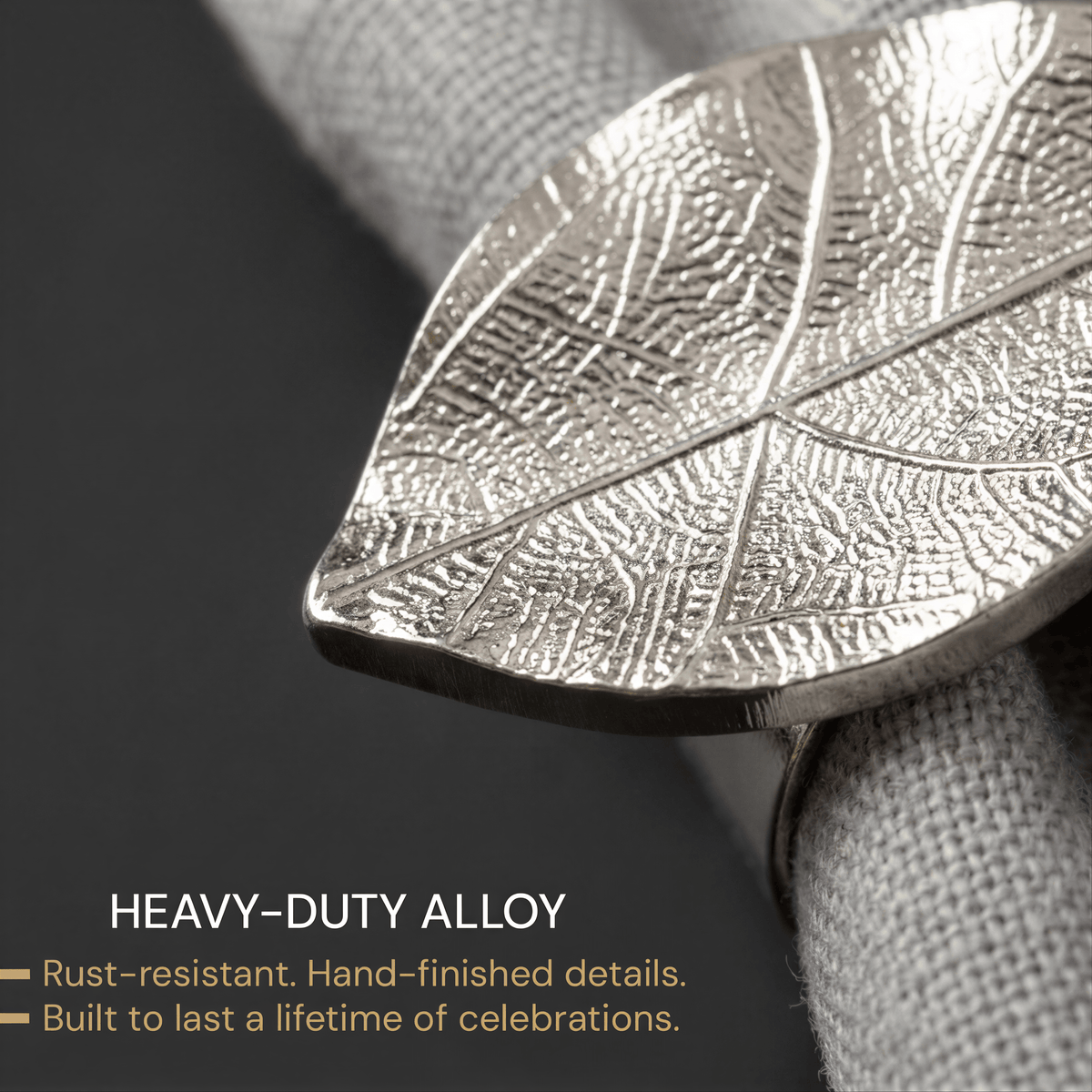 Silver Leaf Napkin Rings – Silver Grace