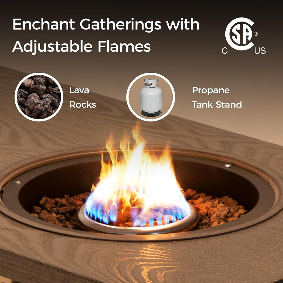 Aluminum Propane Fire Pit Table - 47