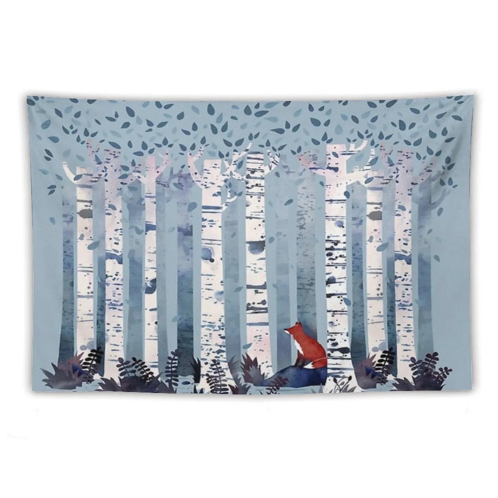The Birches (in Blue) Tapestry