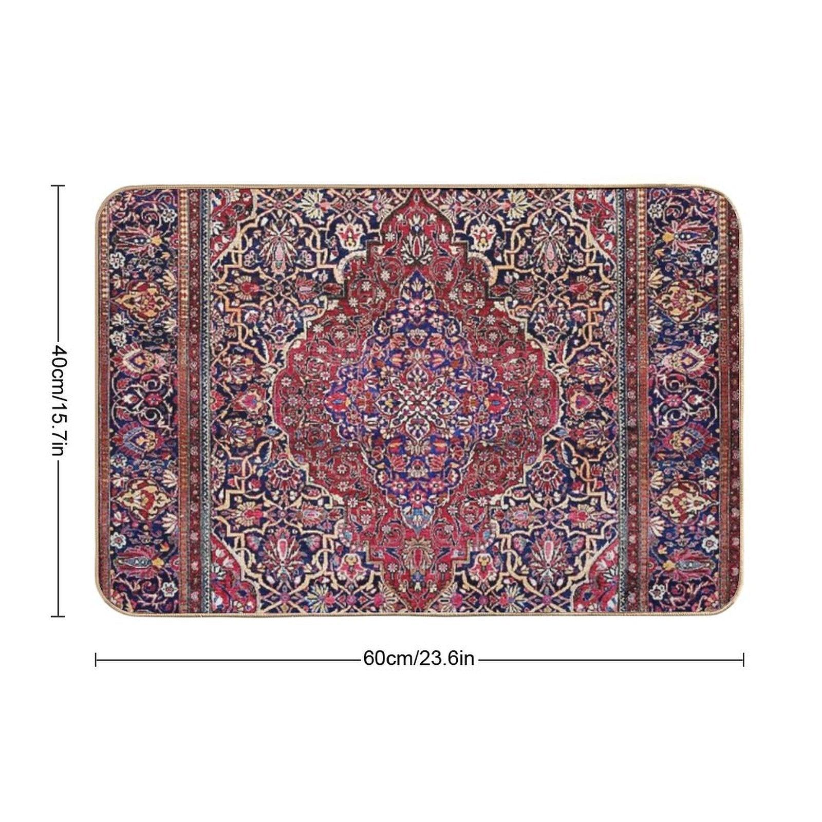 Kashan Central Persian Silk Rug Print Bath Mat