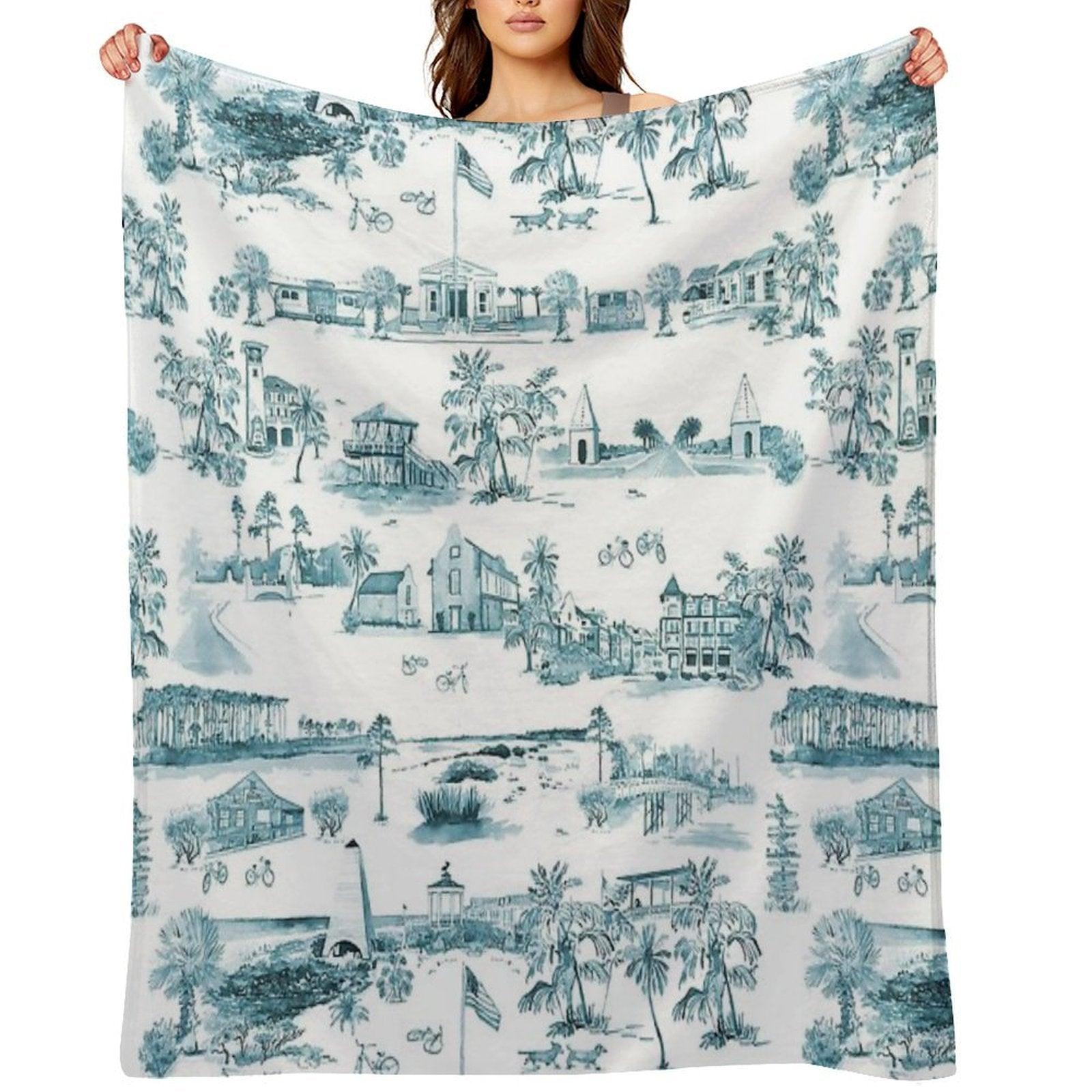 Toile 30A Throw Blanket