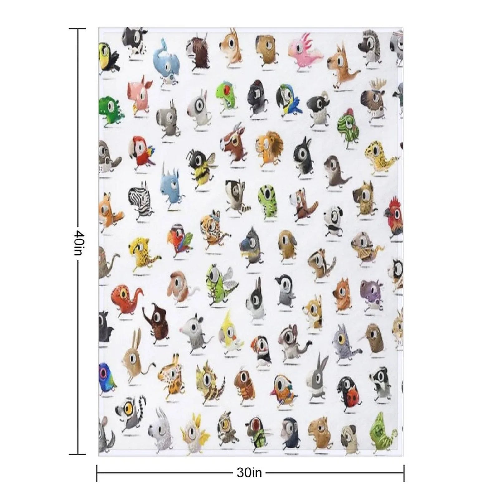 Marathon Animals Throw Blanket