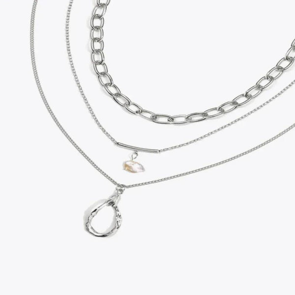 Want To Know You Better - Silver Triple-Layered Necklace - Gifts for You 'n Me