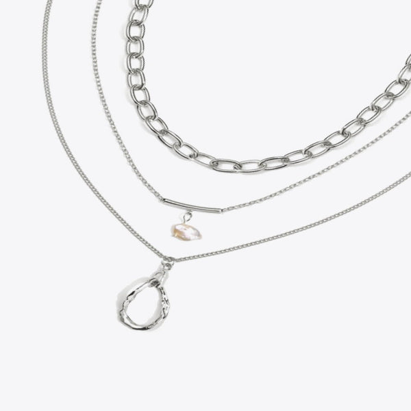 Want To Know You Better - Silver Triple-Layered Necklace