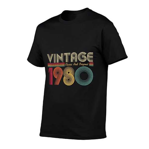 1980 40th Birthday Gift Vintage Retro Men Women 40 Years Old  Wrinkle-resistant T-Shirt