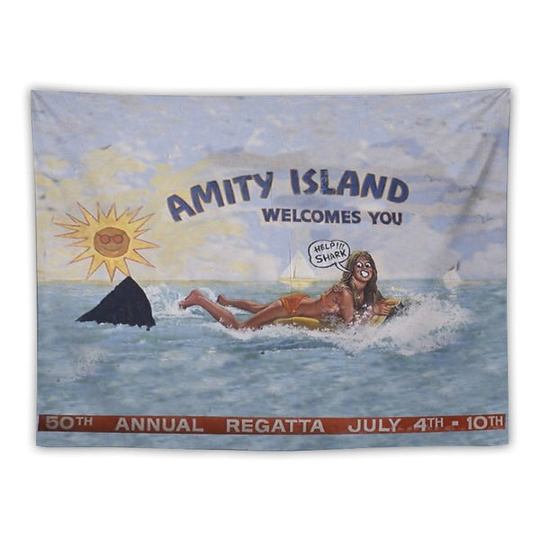 Welcome To Amity Island Tapestry BionZax