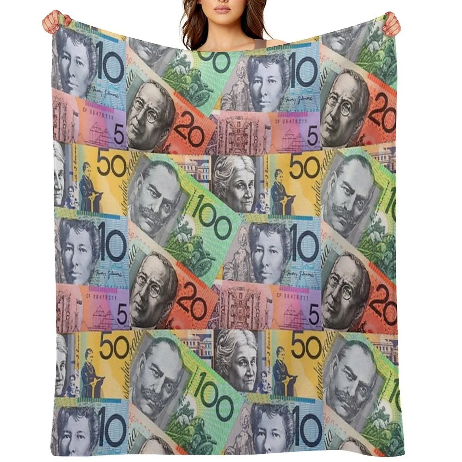 Australian Dollars Throw Blanket