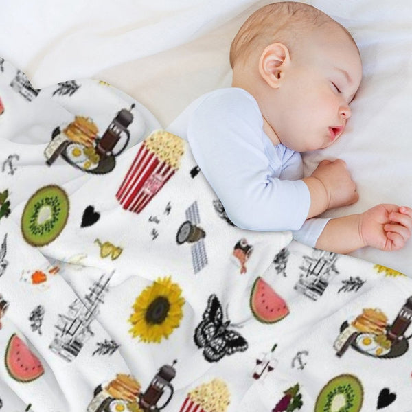 Harry Styles Song Illustration Collage Compact Throw Blanket