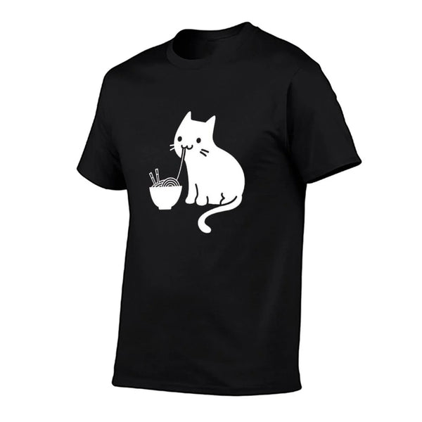 Cute Cat Eating Ramen  Durable T-Shirt