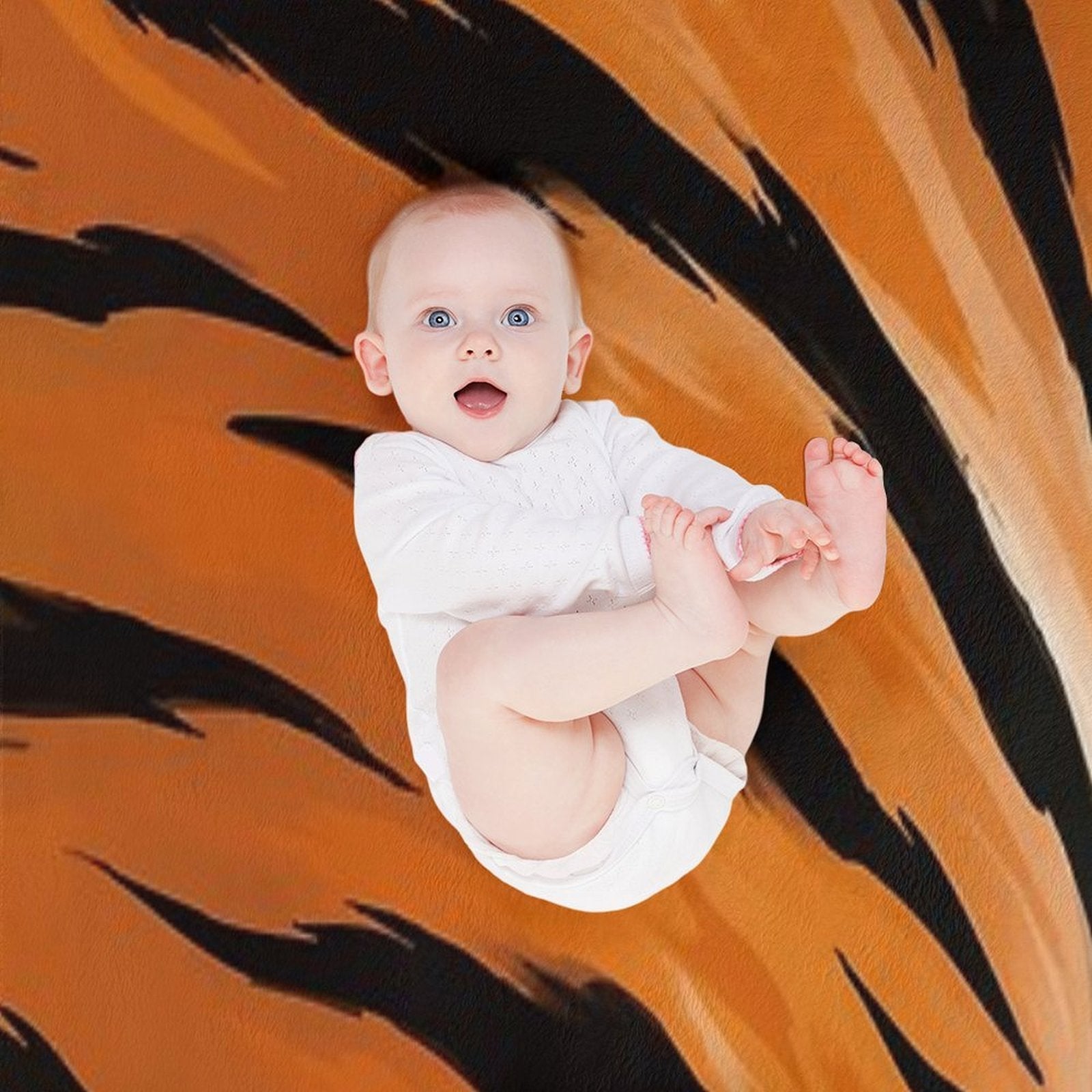 Tiger Pattern Shrink-resistant Throw Blanket
