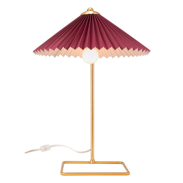 Charo Table Lamp Red & Gold