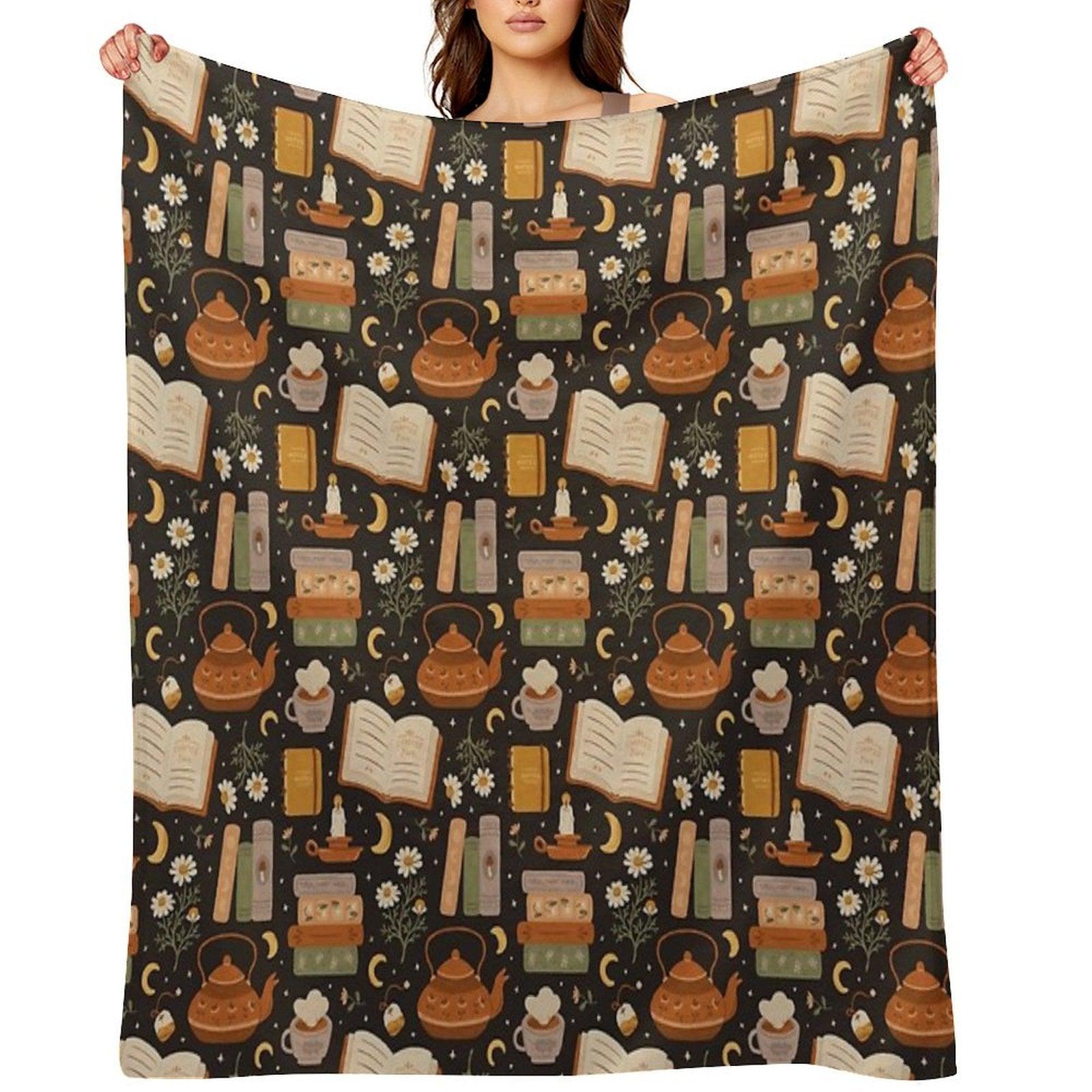 Sweet Bookish Dreams Throw Blanket