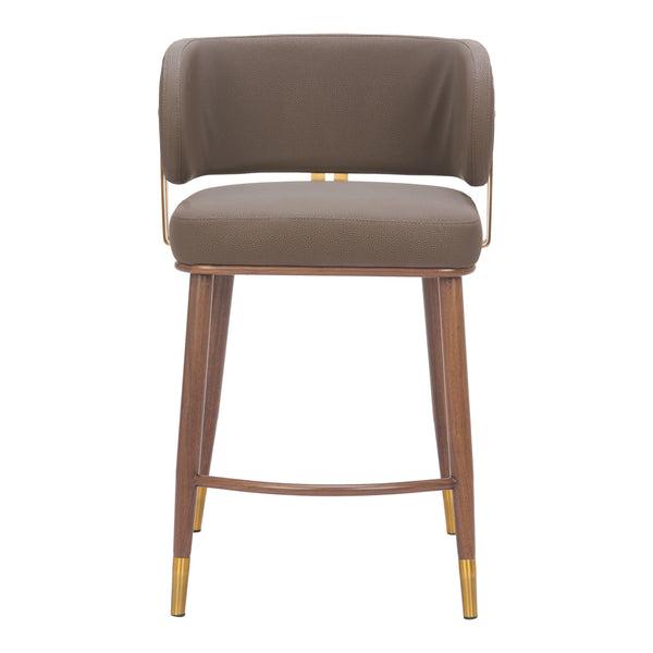 Brew Counter Stool Brown & Walnut