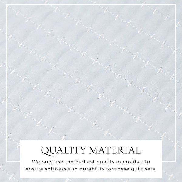 3-Piece Solid Quilt - Alicia Collection Great Bay Home