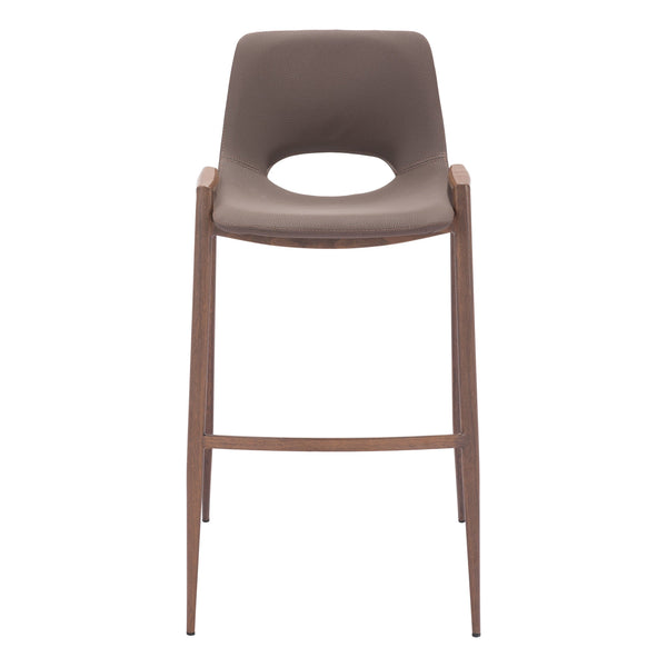 Desi Barstool (Set of 2) Brown & Walnut