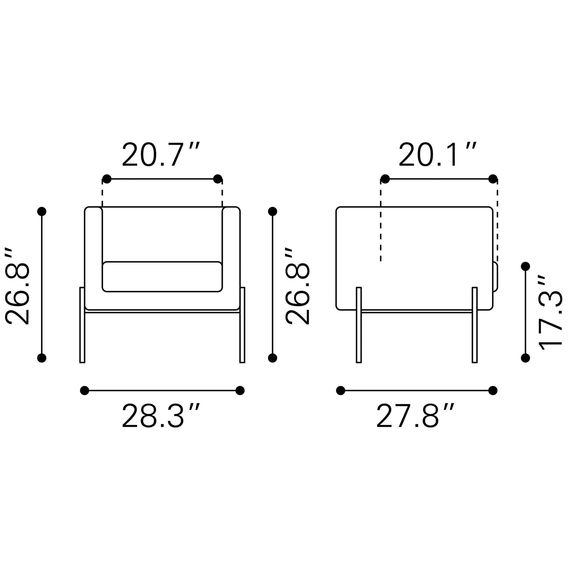 Jess Accent Chair Gray
