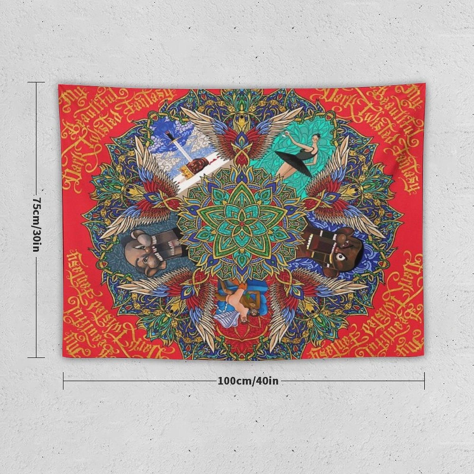 My Beautiful Dark Twisted Fantasy Mandala Tapestry