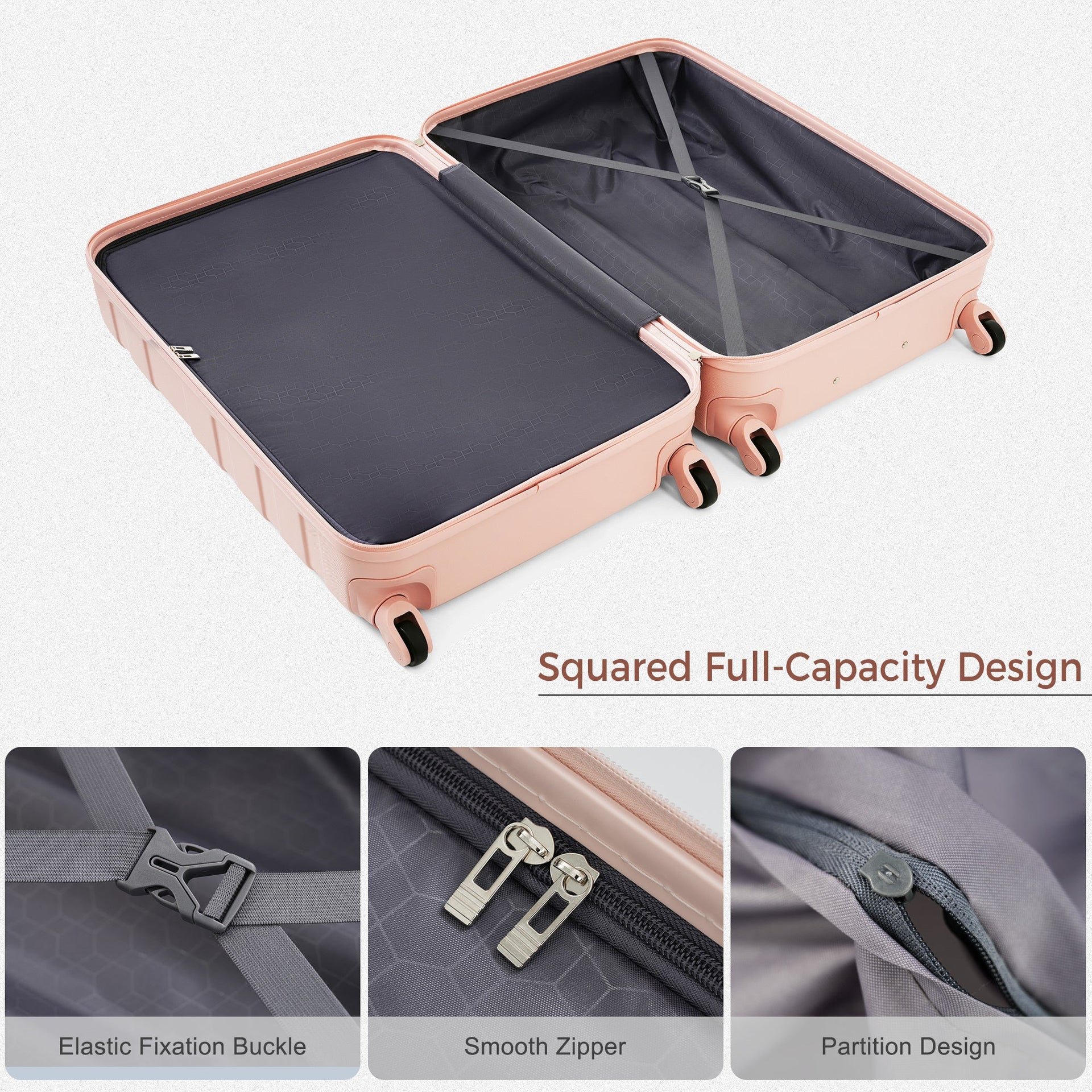 5-Piece Luggage Set with Expandable Travel Bag - Includes 16