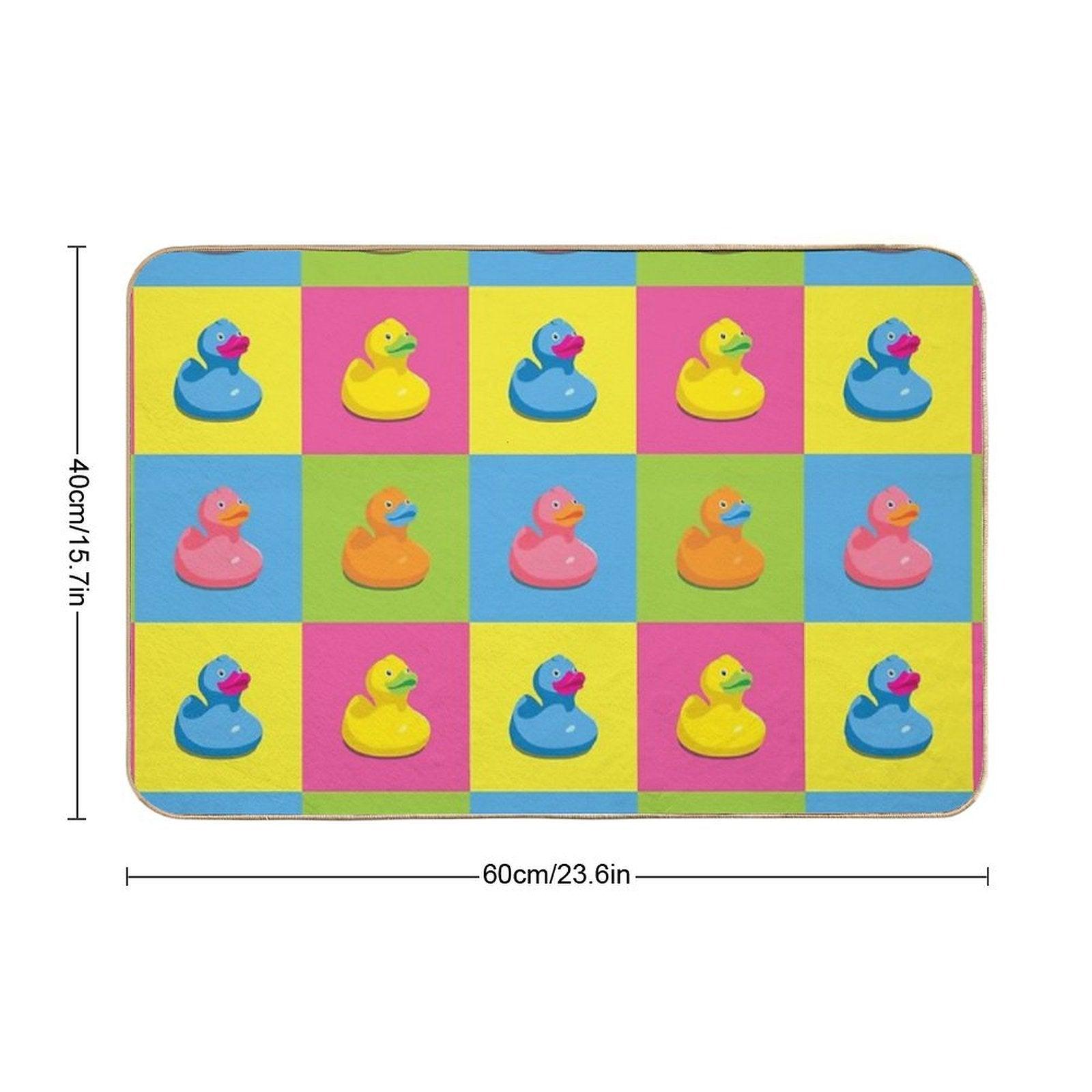 Rubber Duckies Pop Art Bath Mat