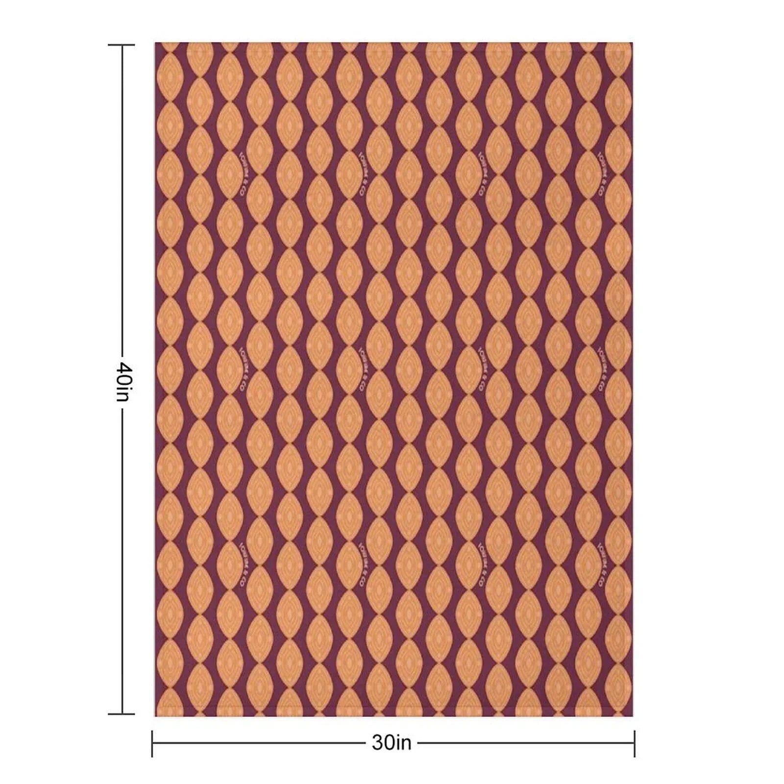 Atomic Blooms - Orange Maroon Throw Blanket