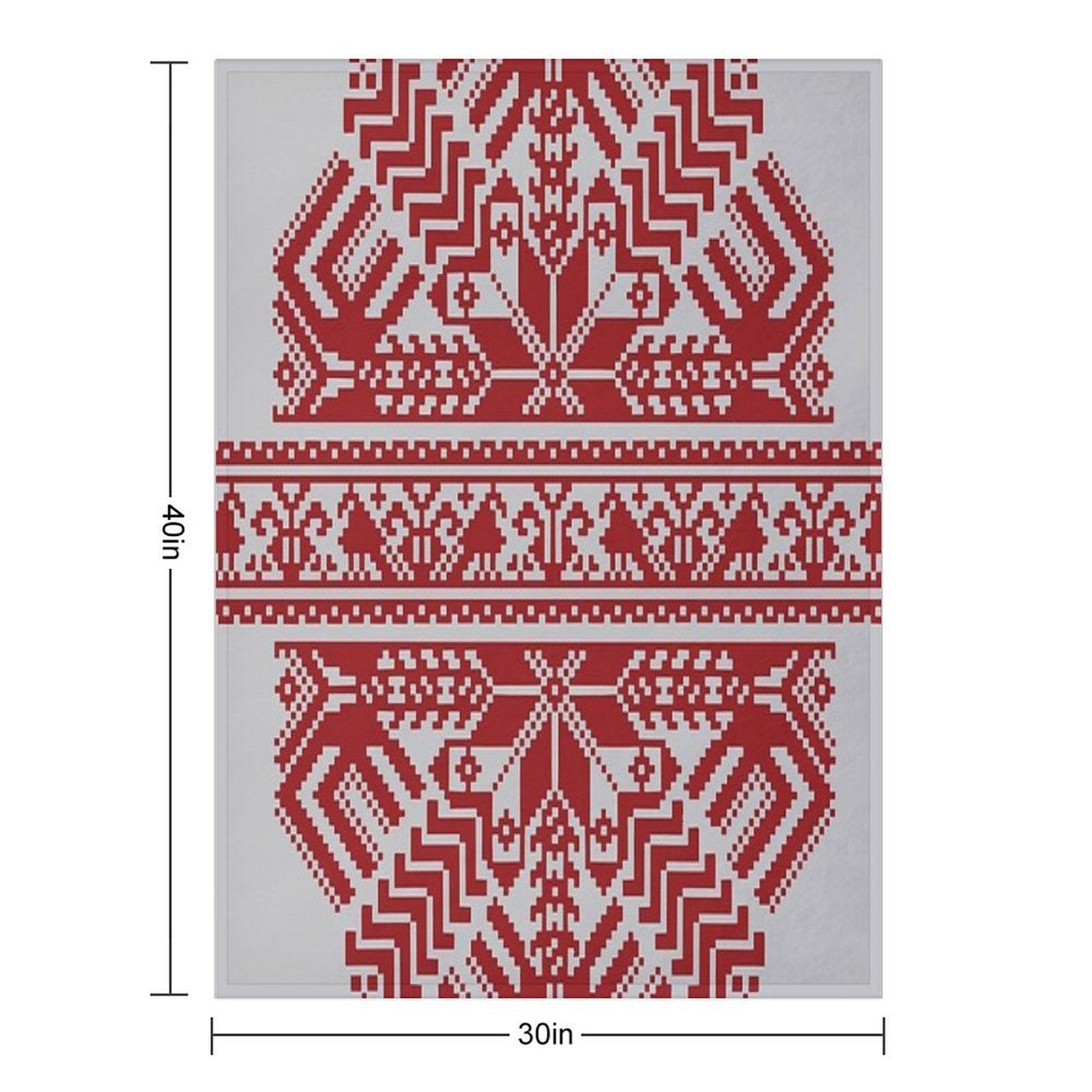 Baltic Traditional Ornament. Latvian Throw Blanket