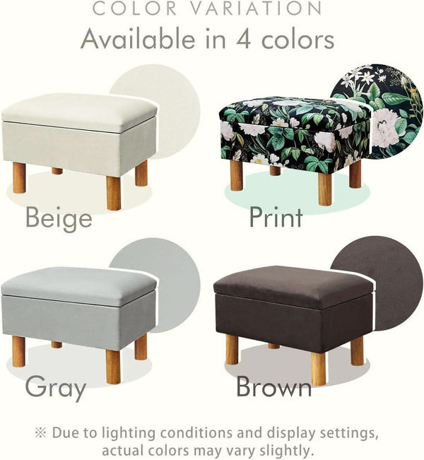 Multifunctional Storage Ottoman With Hidden Lid
