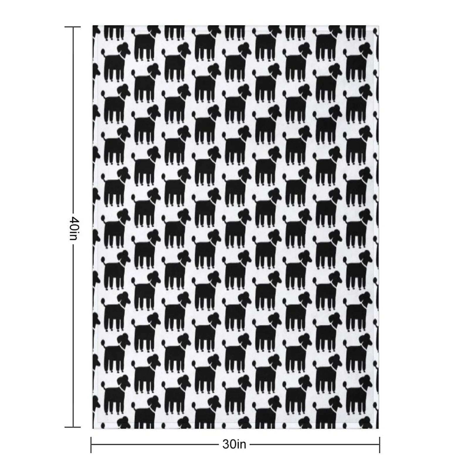 Black Poodle(s) Throw Blanket