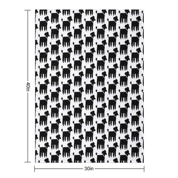 Black Poodle(s) Throw Blanket