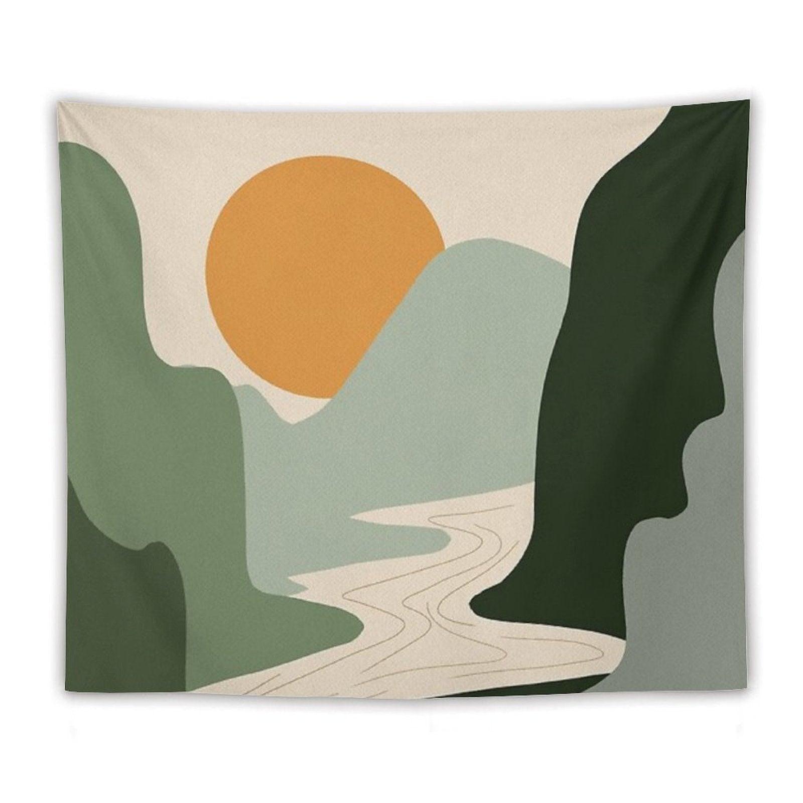 Abstract Sunset Painting 7.2 Tapestry